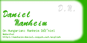 daniel manheim business card